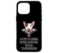 Just a Girl Who Loves Bull Terriers Coque pour iPhone 16 Pro Max