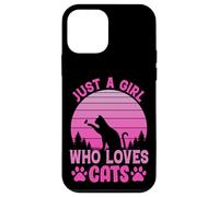 Just A Girl Who Loves Cats, Cool Cats Meme Cartoon Graphic Coque pour iPhone 12 Mini
