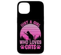 Just A Girl Who Loves Cats, Cool Cats Meme Cartoon Graphic Coque pour iPhone 13