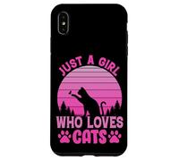 Just A Girl Who Loves Cats, Cool Cats Meme Cartoon Graphic Coque pour iPhone XS Max