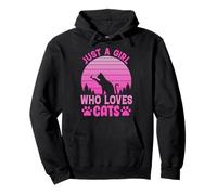 Just A Girl Who Loves Cats, Cool Cats Meme Cartoon Graphic Sweat à Capuche