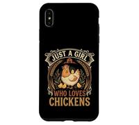 Just A Girl Who Loves Chickens Floral Farmhouse Barn Coque pour iPhone XS Max