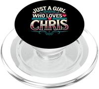 Just A Girl Who Loves Chris T-Shirt Cute Chris PopSockets PopGrip pour MagSafe
