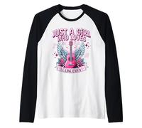 Just A Girl Who Loves Concerts - Adorables Fans de Concert Rock pour Femme Manche Raglan