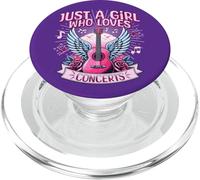 Just A Girl Who Loves Concerts - Adorables Fans de Concert Rock pour Femme PopSockets PopGrip pour MagSafe