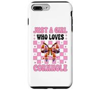 Just A Girl Who Loves Cornhole Player Pouf Poire avec nœud Coque pour iPhone 7 Plus/8 Plus