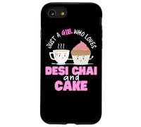 Just A Girl Who Loves Desi Chai Cake et Punjabi Tea Dessert Coque pour iPhone SE (2020) / 7/8