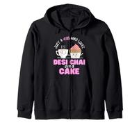 Just A Girl Who Loves Desi Chai Cake et Punjabi Tea Dessert Sweat à Capuche