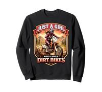 Just A Girl Who Loves Dirt Bikes Rider Motocross Motorbike Sweatshirt