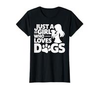 Just A Girl Who Loves Dogs Dog Cute Funny Puppy T-Shirt