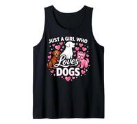 Just a Girl Who Loves Dogs Women Dog Lover Mom Owner Apparel Débardeur