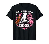 Just a Girl Who Loves Dogs Women Dog Lover Mom Owner Apparel T-Shirt