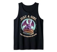 Just A Girl Who Loves Dragons and Books - Fantasy Graphic Débardeur