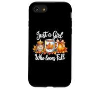 Just a Girl Who Loves Fall Cozy Autumn Bougie Citrouille d'automne Coque pour iPhone SE (2020) / 7/8