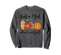 Just A Girl Who Loves Fall Football Citrouille Feuille d'automne Sweatshirt