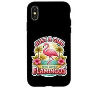 Just A Girl Who Loves Flamingos Lover Womens Bird Saying Fun Coque pour iPhone X/XS