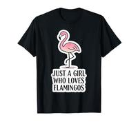 Just A Girl Who Loves Flamingos Lover Womens Quote Saying T-Shirt
