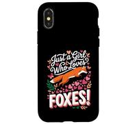 Just a Girl Who Loves Foxes! Sweet Woodland Wildlife Coque pour iPhone X/XS