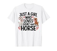 Just A Girl Who Loves Goat & Horse Farmer Women T-Shirt