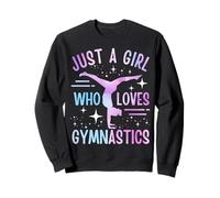 Just A Girl Who Loves Gymnastics Gymnaste Gymnastique Girls Sweatshirt
