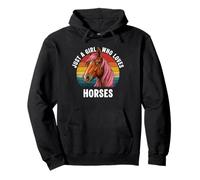 Just a Girl Who Loves Horses Cheval Humoristique Sweat à Capuche