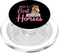 Just A Girl Who Loves Horses Cute Horseback Riding Lesson PopSockets PopGrip pour MagSafe