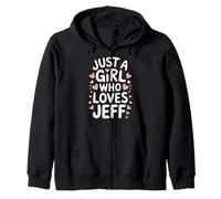 Just A Girl Who Loves Jeff T-Shirt Cute Jeff Sweat à Capuche