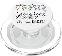 Just a Girl Who Loves Jesus Girls Christian Rooted in Christ PopSockets PopGrip pour MagSafe