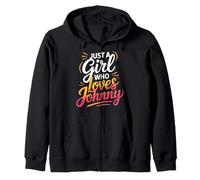 Just A Girl Who Loves Johnny T-Shirt Cute John Johnny Sweat à Capuche