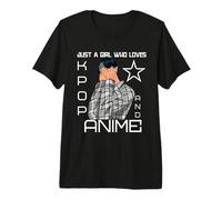 Just A Girl Who Loves K-Pop and Anime Kpop T-Shirt Haut de Gamme