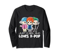 Just A Girl Who Loves K-Pop Fan Merchandise for Girls Manche Longue