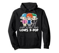 Just A Girl Who Loves K-Pop Fan Merchandise for Girls Sweat à Capuche