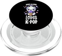 Just A Girl Who Loves K-Pop Shirt Gift Kawaii Boba and Kpop PopSockets PopGrip pour MagSafe