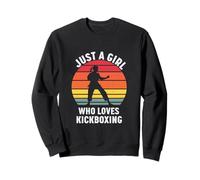 Just A Girl Who Loves Kickboxing Cadeaux pour Femmes Filles Boxer Sweatshirt
