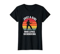 Just A Girl Who Loves Kickboxing Cadeaux pour Femmes Filles Boxer T-Shirt