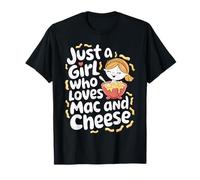 Just a Girl Who Loves Mac and Cheese Cute Pasta Foodie T-Shirt