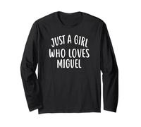 Just A Girl Who Loves Miguel T-Shirt Cute Miguel Manche Longue