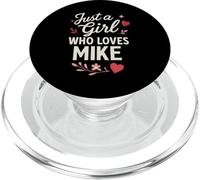 Just A Girl Who Loves Mike T-Shirt Cute Mike PopSockets PopGrip pour MagSafe