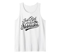 Just A Girl Who Loves Nebraska, Women's Girls Cute Nebraska Débardeur