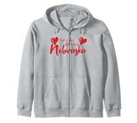 Just A Girl Who Loves Nebraska, Women's Girls Cute Nebraska Sweat à Capuche
