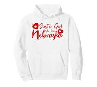 Just A Girl Who Loves Nebraska, Women's Girls Cute Nebraska Sweat à Capuche