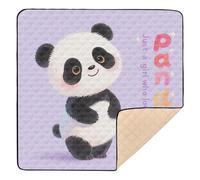 Just A Girl Who Loves Panda Grand tapis de jeu léger et élégant pour bébé 127 x 127 cm
