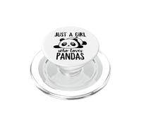 Just A Girl Who Loves Pandas Adorable Panda Animal Lover PopSockets PopGrip pour MagSafe