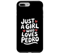 Just A Girl Who Loves Pedro T-Shirt Cute Pedro Coque pour iPhone 7 Plus/8 Plus