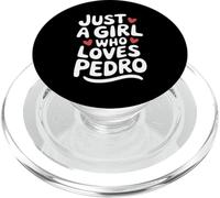Just A Girl Who Loves Pedro T-Shirt Cute Pedro PopSockets PopGrip pour MagSafe