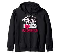 Just A Girl Who Loves Percussion - Musique Percussion Sweat à Capuche