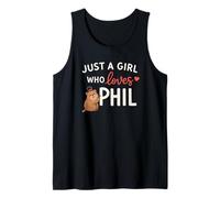 Just A Girl Who Loves Phil Cute Groundhog Débardeur