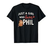 Just A Girl Who Loves Phil Cute Groundhog T-Shirt