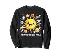 Just A Girl Who Loves Planets Solar Space Science Lover Girl Sweatshirt