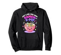 Just A Girl Who Loves Ramen and K-Pop Kawaii Girls Sweat à Capuche